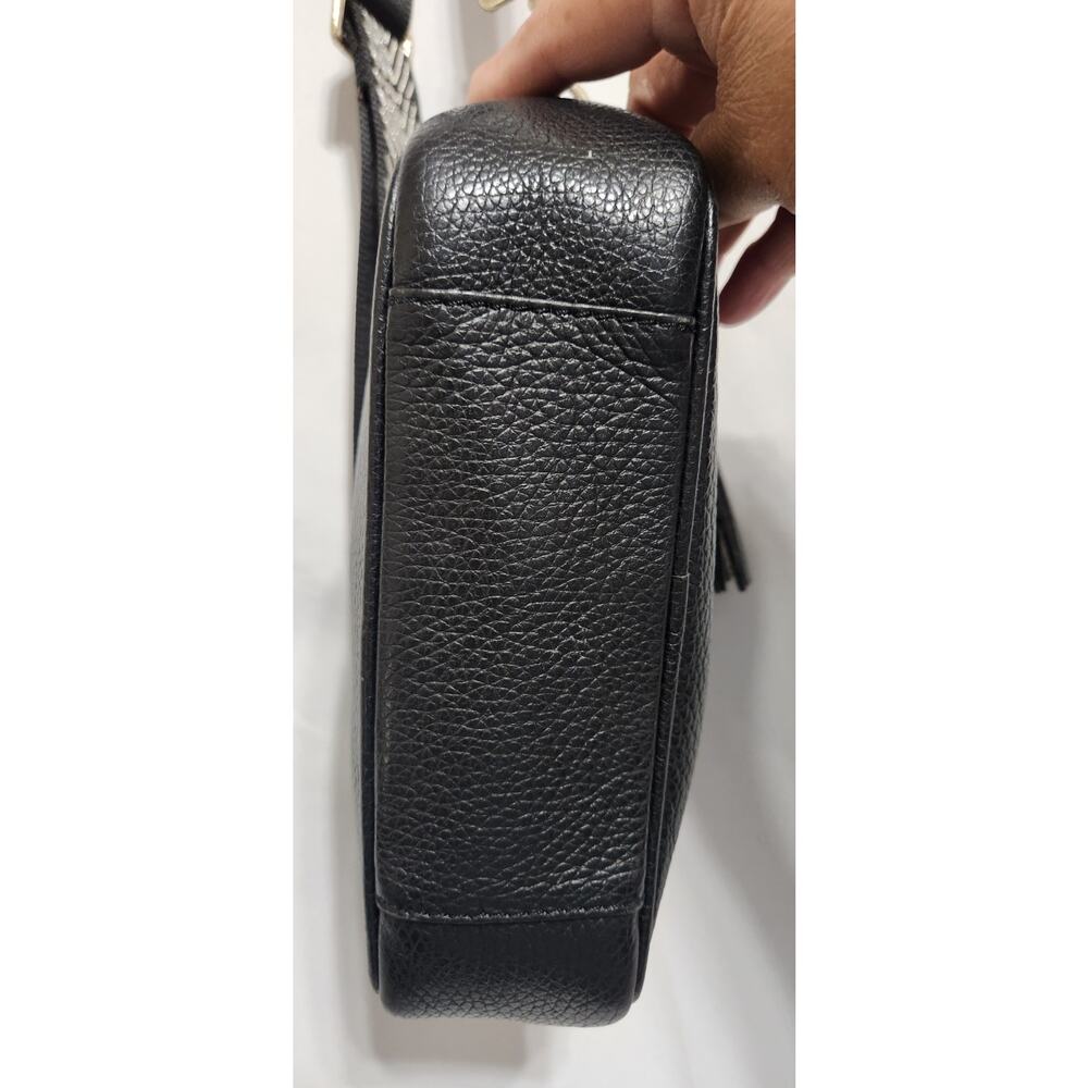 Elie Beaumont Leather Made In Italy Tassel Crossbody Black - Picture 3 of 9